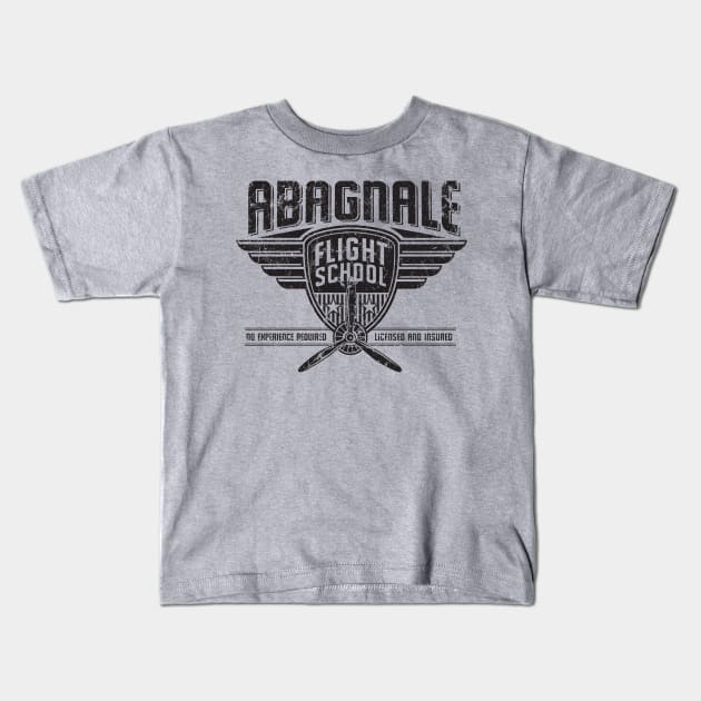 Abagnale Flight School Kids T-Shirt by MindsparkCreative